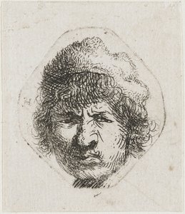Autoritratto accigliato, ca 1631 da Rembrandt van Rijn