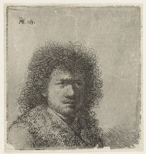 Autoritratto con capelli folti: busto da Rembrandt van Rijn
