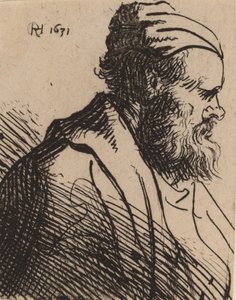 Uomo dal naso schiacciato con un berretto, prima del 1630 da Rembrandt van Rijn