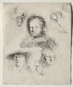 Studi della testa di Saskia e altri