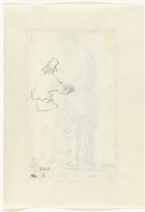 Studio di un uomo, visto di spalle da Rembrandt van Rijn