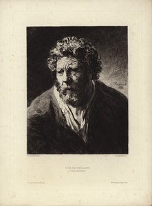 Tete de Viellard di Rembrandt Harmenszoon van Rijn. Inciso da Jules Jacquemart, 1877