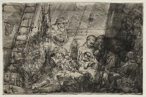 La Circoncisione nella Stalla da Rembrandt van Rijn