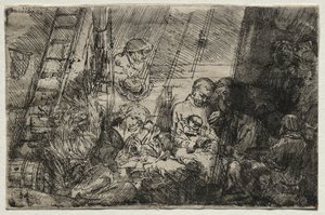 La circoncisione nella stalla da Rembrandt van Rijn