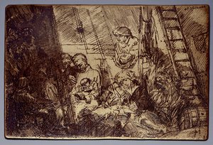 La circoncisione nella stalla da Rembrandt van Rijn