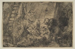 La circoncisione nella stalla, 1654 da Rembrandt van Rijn