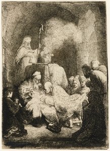 La circoncisione: piccola tavola da Rembrandt van Rijn