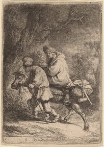 La fuga in Egitto: piccolo da Rembrandt van Rijn