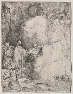 La resurrezione di Lazzaro: Piccola lastra da Rembrandt van Rijn