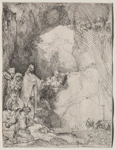 La resurrezione di Lazzaro: Piccola lastra da Rembrandt van Rijn