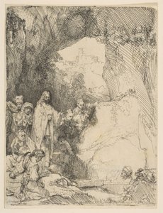 La resurrezione di Lazzaro, piccola tavola da Rembrandt van Rijn