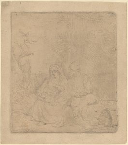 Il riposo durante la fuga: Leggermente inciso, 1645