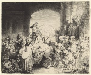Il Trionfo di Mardocheo da Rembrandt van Rijn