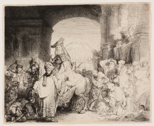 Il trionfo di Mardocheo da Rembrandt van Rijn