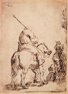 Il soldato con turbante a cavallo, 1632 da Rembrandt van Rijn