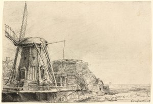 Il mulino a vento da Rembrandt van Rijn