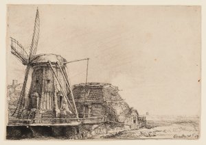 Il mulino a vento da Rembrandt van Rijn