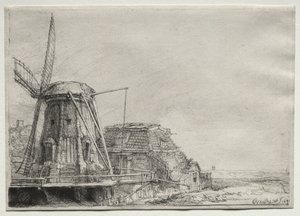 Il mulino a vento, 1641 da Rembrandt van Rijn