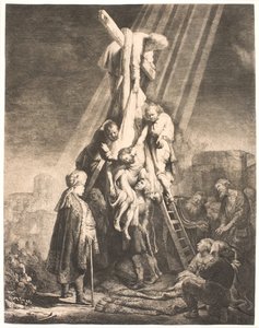 La discesa dalla croce: seconda lastra da Rembrandt van Rijn
