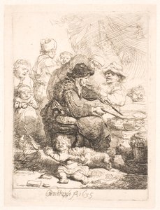 La donna delle frittelle da Rembrandt van Rijn