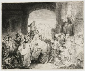 Il trionfo di Mardocheo da Rembrandt van Rijn