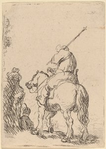 Soldato con turbante a cavallo da Rembrandt van Rijn