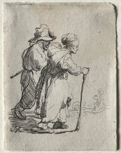 Due vagabondi, un uomo e una donna, c. 1634 da Rembrandt van Rijn