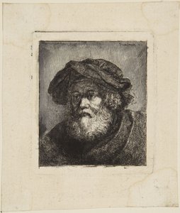 Vecchio con berretto da Rembrandt van Rijn