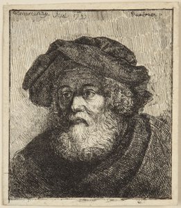 Vecchio con berretto da Rembrandt van Rijn