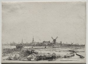 Veduta di Amsterdam da nord-ovest da Rembrandt van Rijn