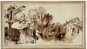 Vista del canale Singel ad Amersfoort da Rembrandt van Rijn