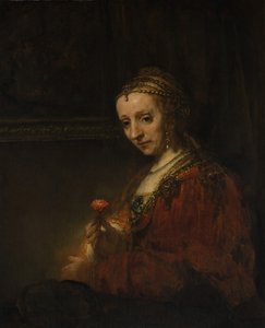 Donna con un garofano, primi anni 1660