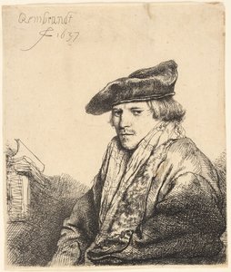 Giovane uomo con un berretto di velluto (Ferdinand Bol?)