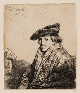 Giovane uomo con berretto di velluto (Petrus Sylvius?) da Rembrandt van Rijn