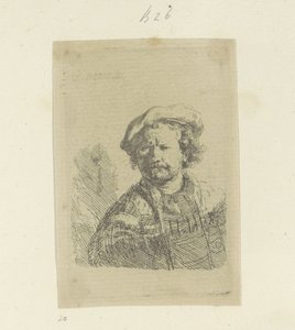 Autoritratto con berretto e mantello decorato