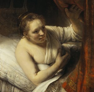 Una donna a letto da Rembrandt van Rijn