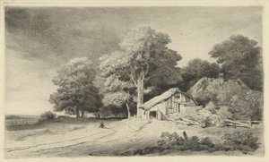 Fattoria lungo una strada da Remigius Adrianus Haanen