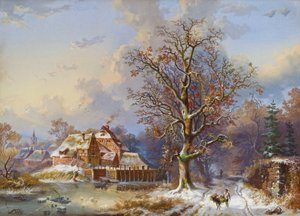 Villaggio in inverno da Remigius Adrianus Haanen