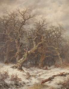 Paesaggio invernale (bosco invernale) da Remigius Adrianus van Haanen