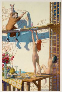 Klimt al lavoro sul murale Filosofia per l