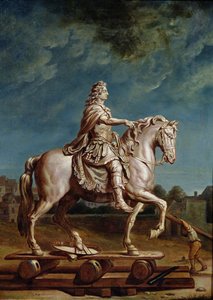Trasporto della statua equestre di Luigi XIV dal laboratorio al convento dei Cappuccini nel 1669 da René Antoine Houasse