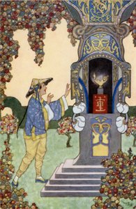 Aladino trova la lampada da René Bull
