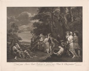 Paesaggio con figure danzanti da René Jacques Le Charpentier