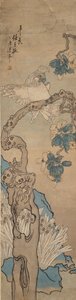 Pappagallo in albero fiorito, 1835-1893 da Ren Xun