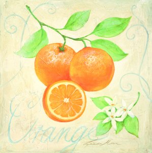 Arance fresche e fiori d