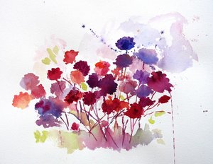 Fiori vivaci dipinti ad acquerello da Renate Holzner