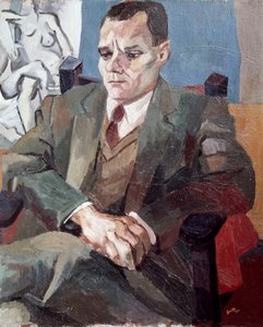 Ritratto di Alberto Moravia (1907-1990), scrittore italiano da Renato Guttuso