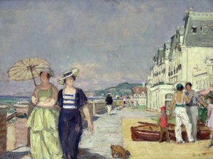 Donne eleganti sul lungomare di Cabourg, c.1929