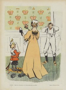 Satira sulla sconfitta della Russia nella guerra russo-giapponese. Illustrazione per Le Rire da Rene George Hermann Paul
