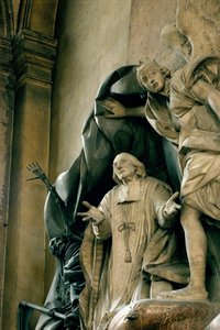 Dettaglio della tomba di Jean Baptiste Joseph Languet de Gergy 1675-1750, 1757 da Rene Michel Slodtz